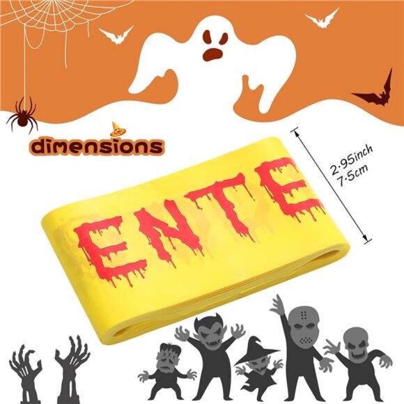 Halloween Decorations Caution Tape 2.95 inches*82 feet Do Not Enter Tape Scary - Picture 2 of 8